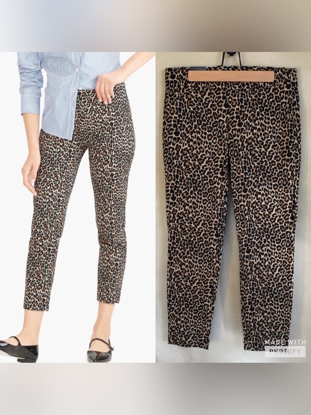 NWT J. Crew leopard print Winnie pant